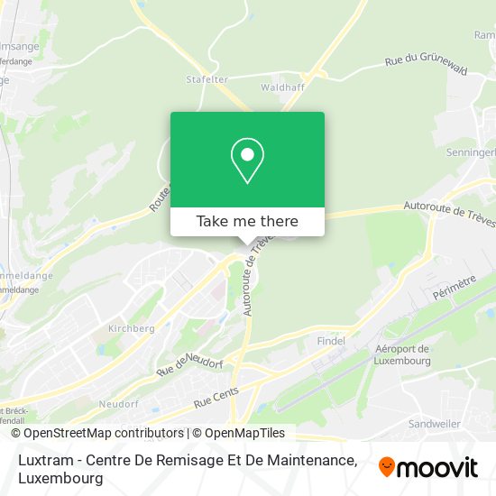 Luxtram - Centre De Remisage Et De Maintenance Karte