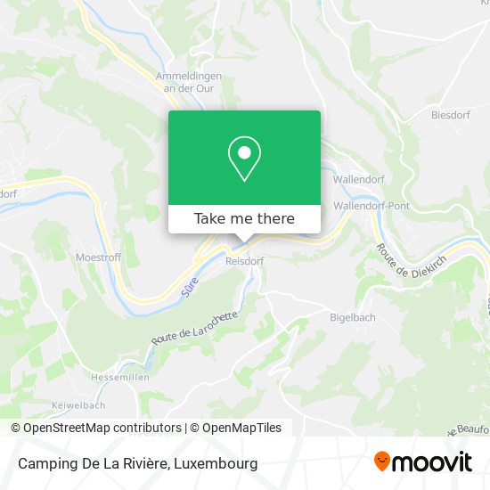 Camping De La Rivière map