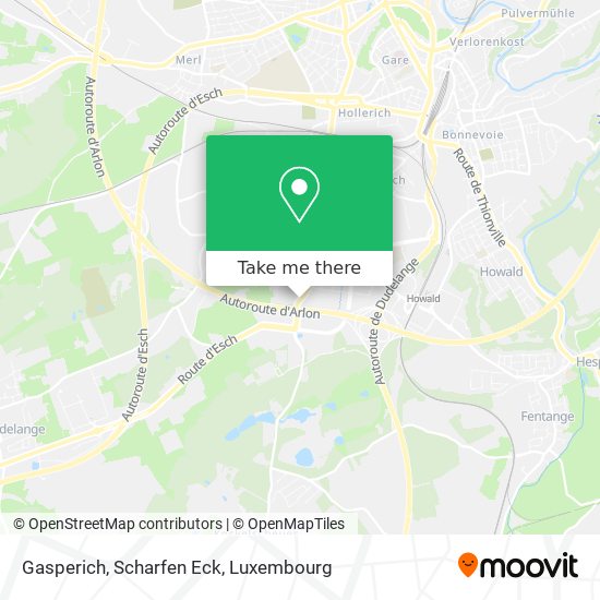 Gasperich, Scharfen Eck map