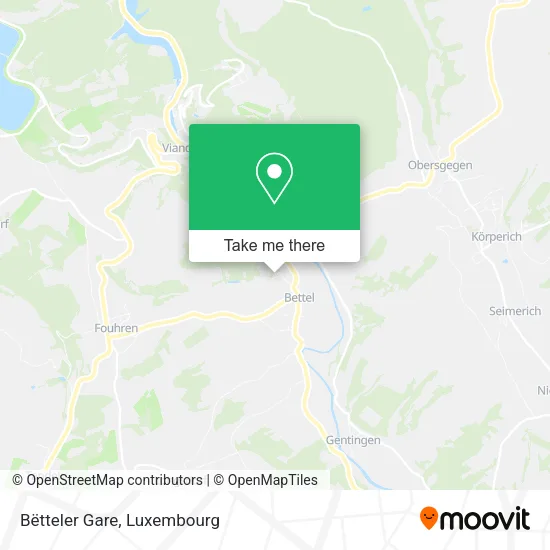 Bëtteler Gare map