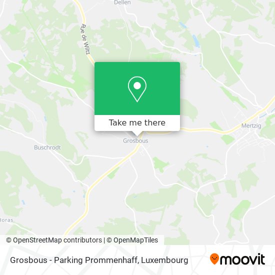 Grosbous - Parking Prommenhaff Karte