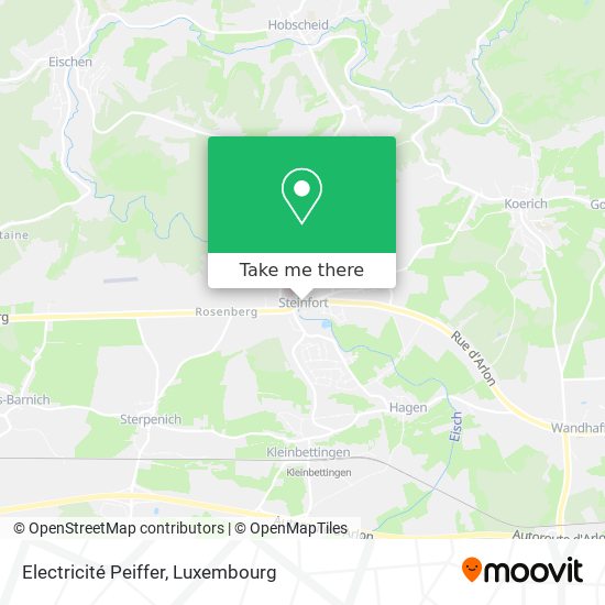 Electricité Peiffer map