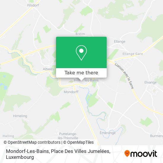 Mondorf-Les-Bains, Place Des Villes Jumelées Karte