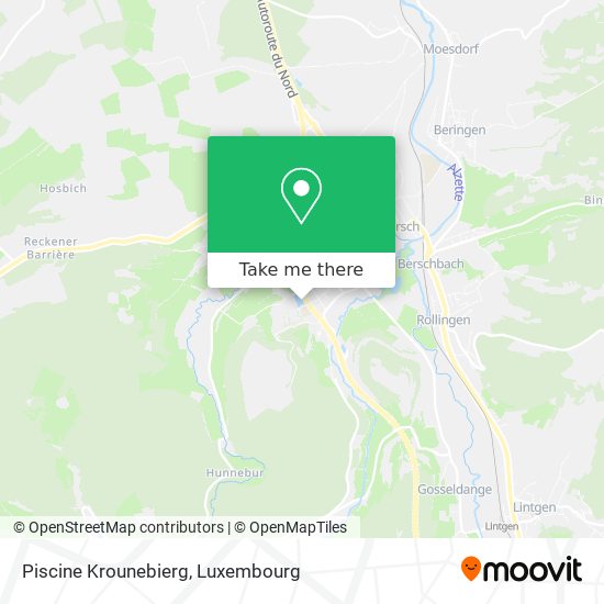 Piscine Krounebierg map