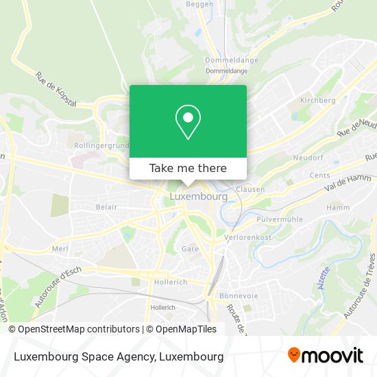 Luxembourg Space Agency map