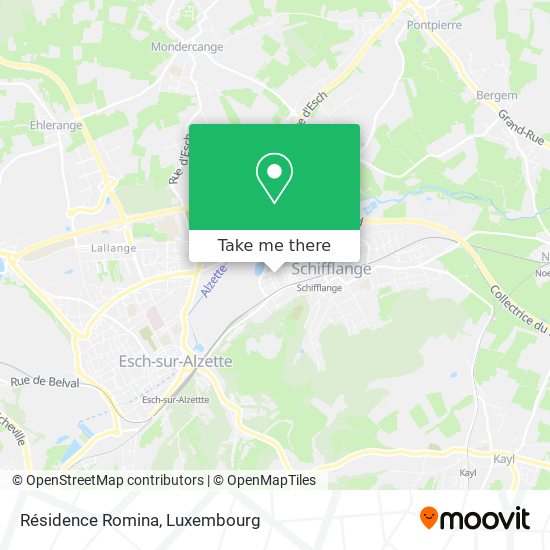 Résidence Romina map