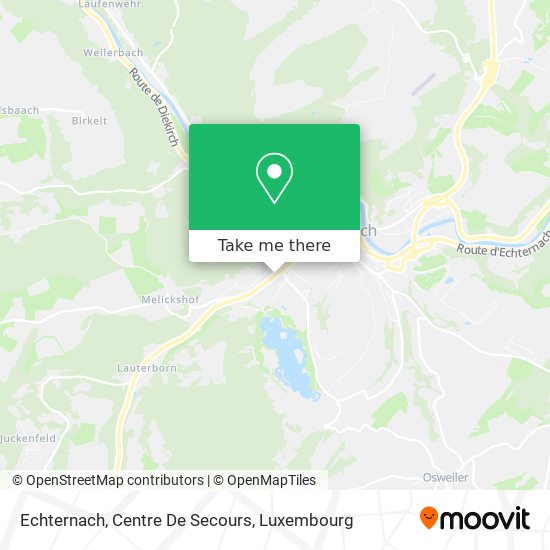 Echternach, Centre De Secours Karte