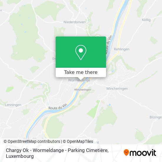 Chargy Ok - Wormeldange - Parking Cimetière Karte