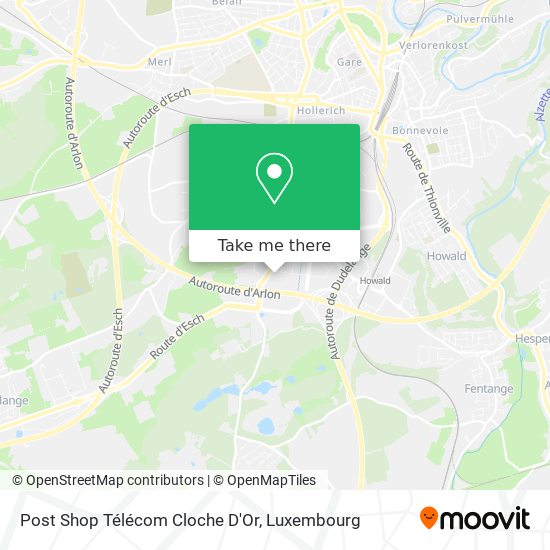 Post Shop Télécom Cloche D'Or map