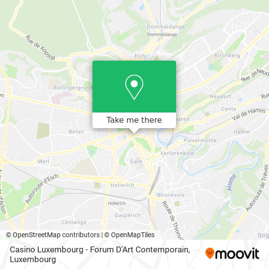 Casino Luxembourg - Forum D'Art Contemporain Karte