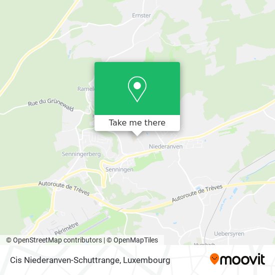 Cis Niederanven-Schuttrange map