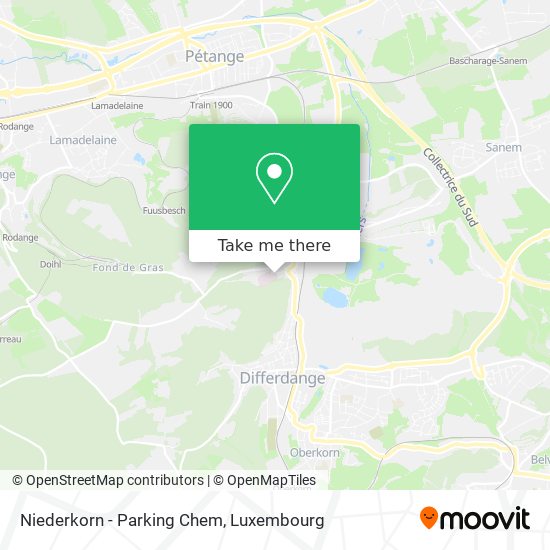 Niederkorn - Parking Chem Karte