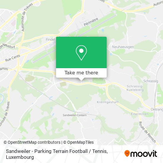 Sandweiler - Parking Terrain Football / Tennis map