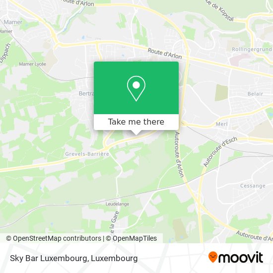 Sky Bar Luxembourg Karte