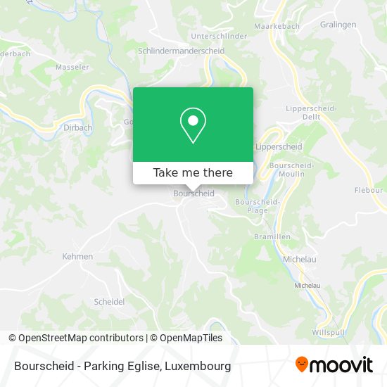 Bourscheid - Parking Eglise map