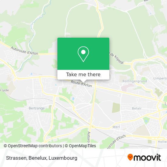 Strassen, Benelux Karte