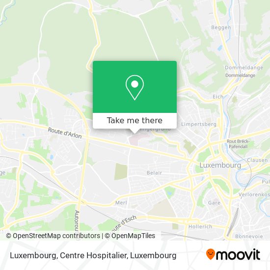 Luxembourg, Centre Hospitalier Karte