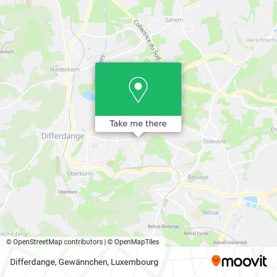 Differdange, Gewännchen map