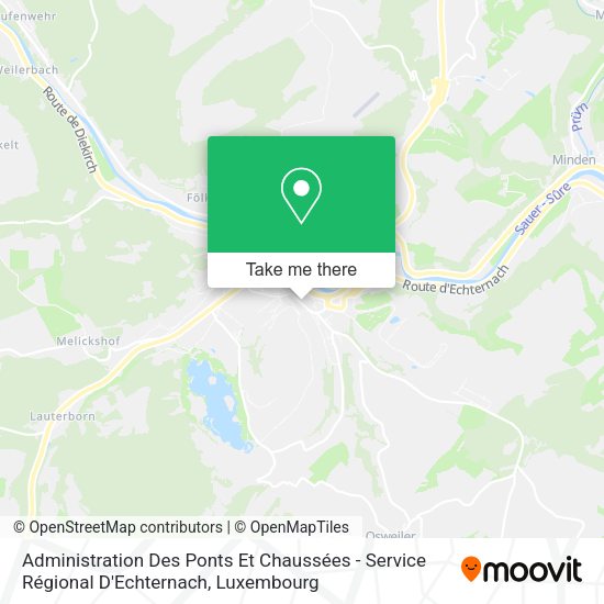 Administration Des Ponts Et Chaussées - Service Régional D'Echternach map