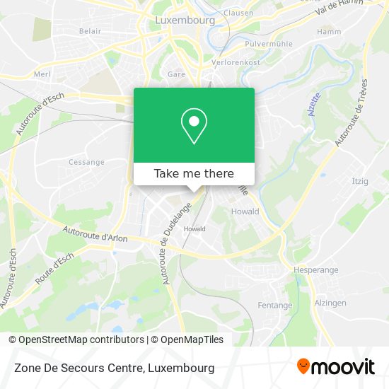Zone De Secours Centre map