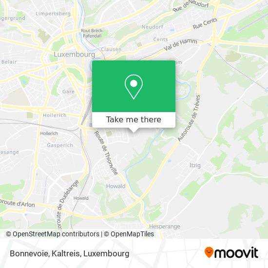 Bonnevoie, Kaltreis map