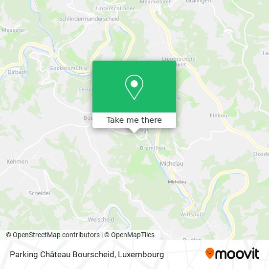 Parking Château Bourscheid map