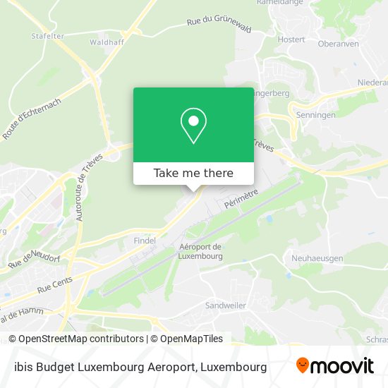 ibis Budget Luxembourg Aeroport map