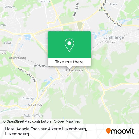 Hotel Acacia Esch sur Alzette Luxembourg map