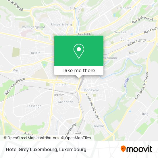 Hotel Grey Luxembourg map