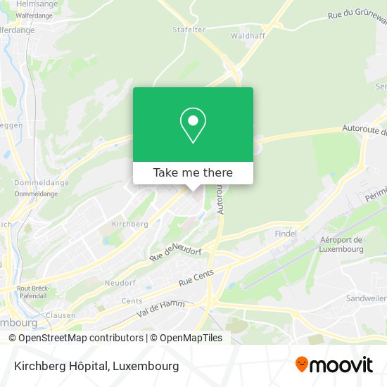 Kirchberg Hôpital map