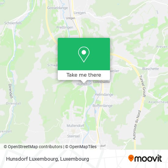 Hunsdorf Luxembourg Karte