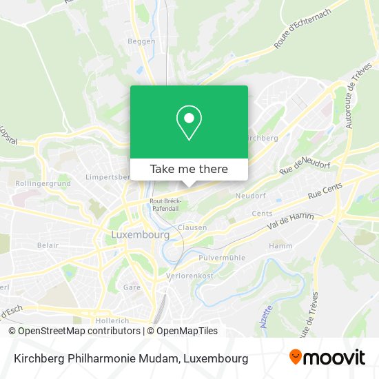 Kirchberg Philharmonie Mudam map