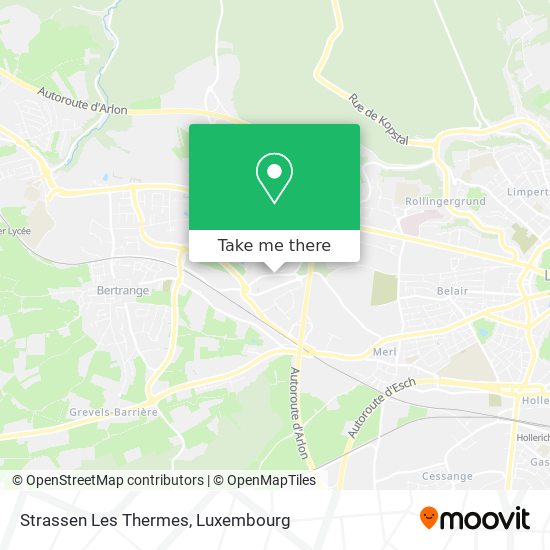 Strassen Les Thermes map
