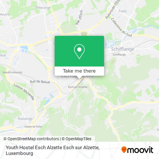 Youth Hostel Esch Alzette Esch sur Alzette Karte