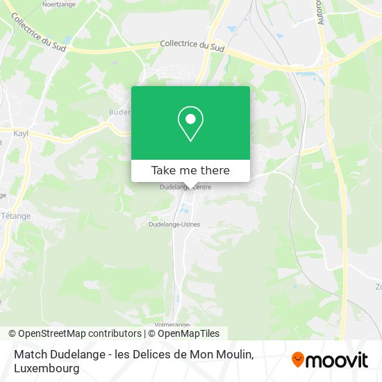 Match Dudelange - les Delices de Mon Moulin map