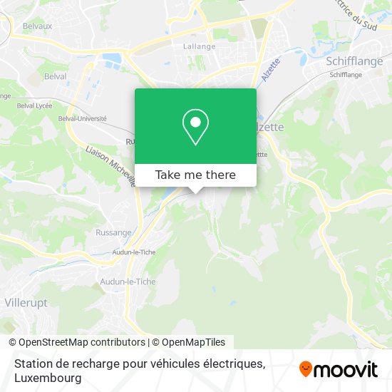 Station de recharge pour véhicules électriques Karte