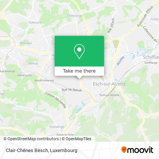 Clair-Chênes Bësch map