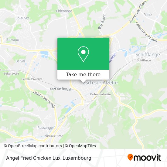 Angel Fried Chicken Lux map