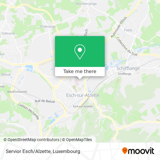 Servior Esch/Alzette map