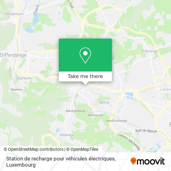 Station de recharge pour véhicules électriques map