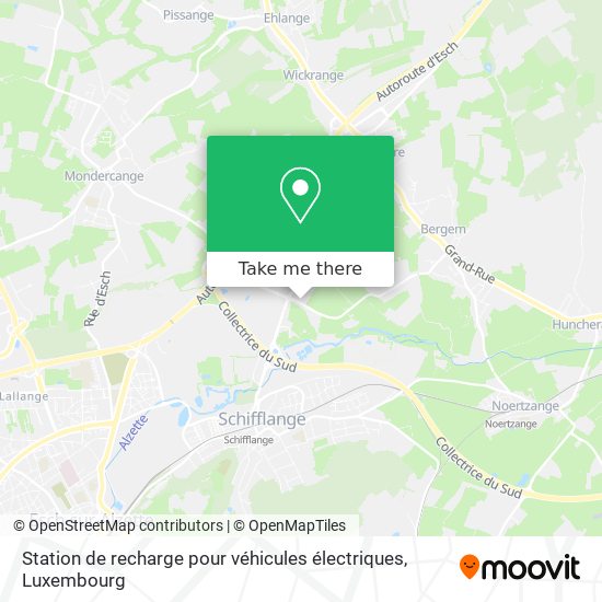 Station de recharge pour véhicules électriques Karte