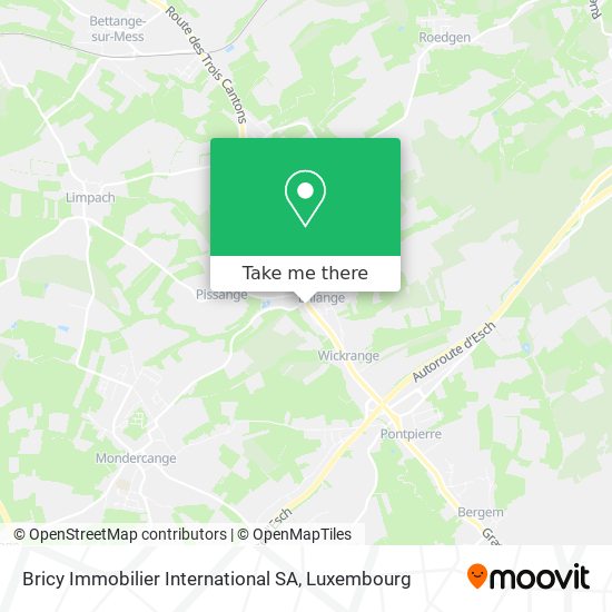 Bricy Immobilier International SA Karte