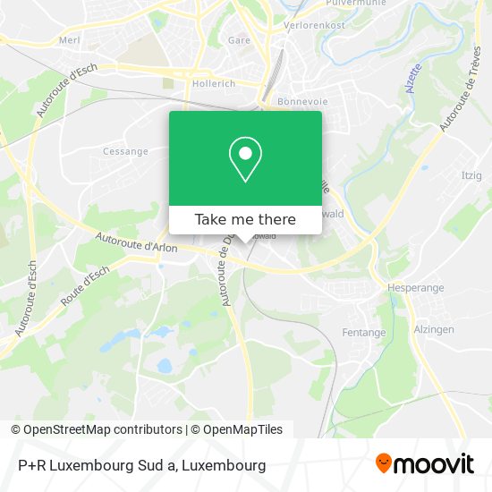 P+R Luxembourg Sud a map
