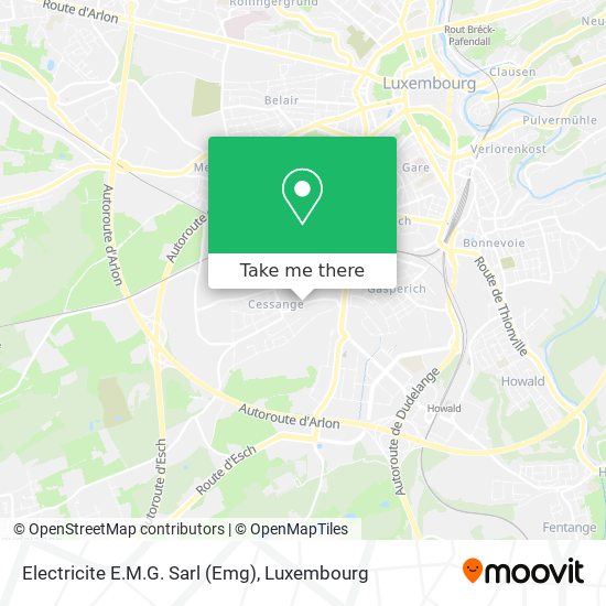 Electricite E.M.G. Sarl (Emg) map
