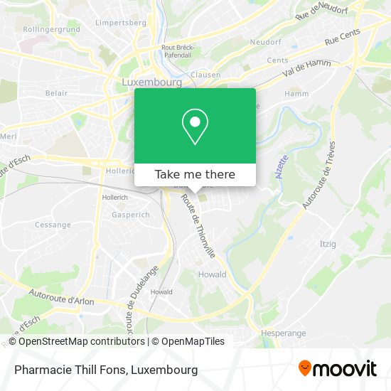 Pharmacie Thill Fons map