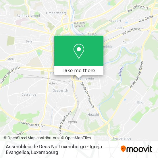 Assembleia de Deus No Luxemburgo - Igreja Evangelica map