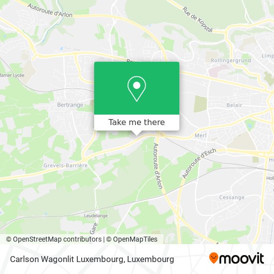Carlson Wagonlit Luxembourg Karte
