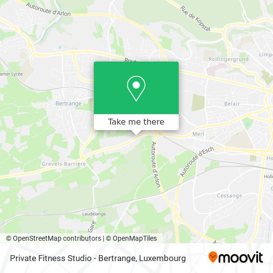 Private Fitness Studio - Bertrange map