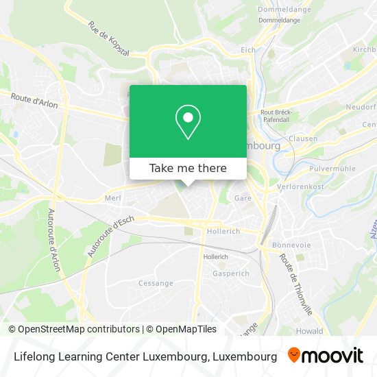 Lifelong Learning Center Luxembourg map