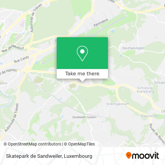 Skatepark de Sandweiler Karte